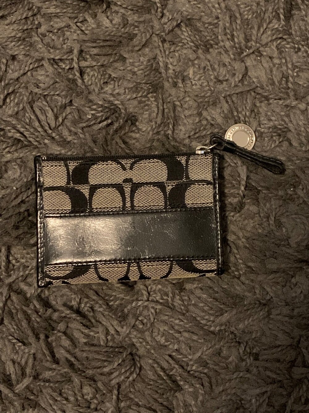 COACH Change Purse Navy Blue and Gray